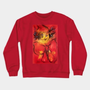 RED CLOWN WITH RIBBON Crewneck Sweatshirt